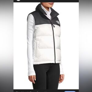 The North Face 1996 Retro Nuptse 700 Down Black/White Vest Women's Size Large